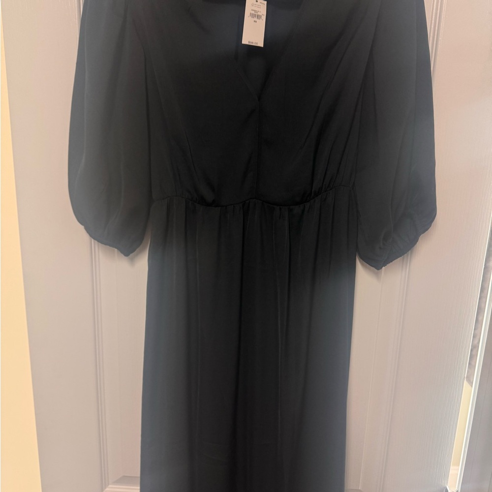 GAP Black Puff Sleeve Dress NWT